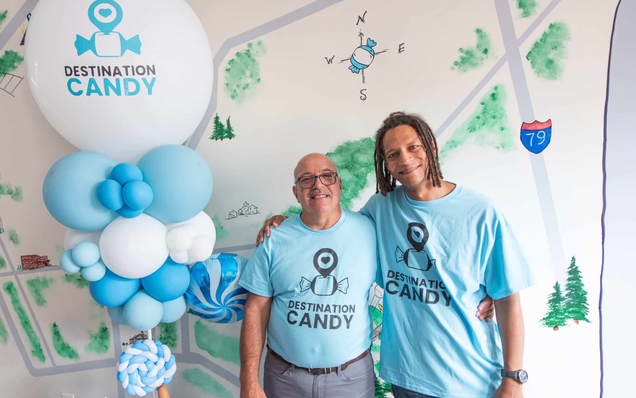 Phil and Chris grand opening of candy location in Pennsylvania